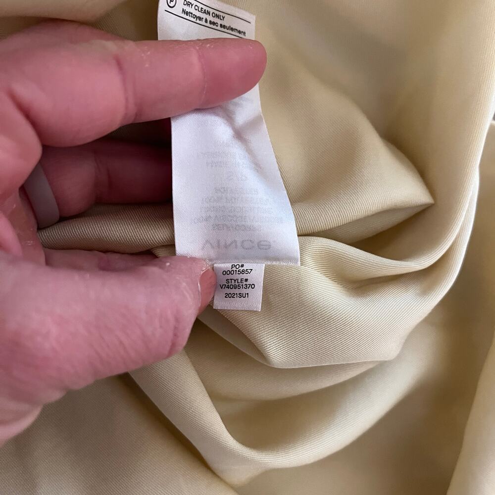 Vince Wheat Twist Knot Drape Summer Maxi Dress Balm Beige Small - Picture 9 of 9